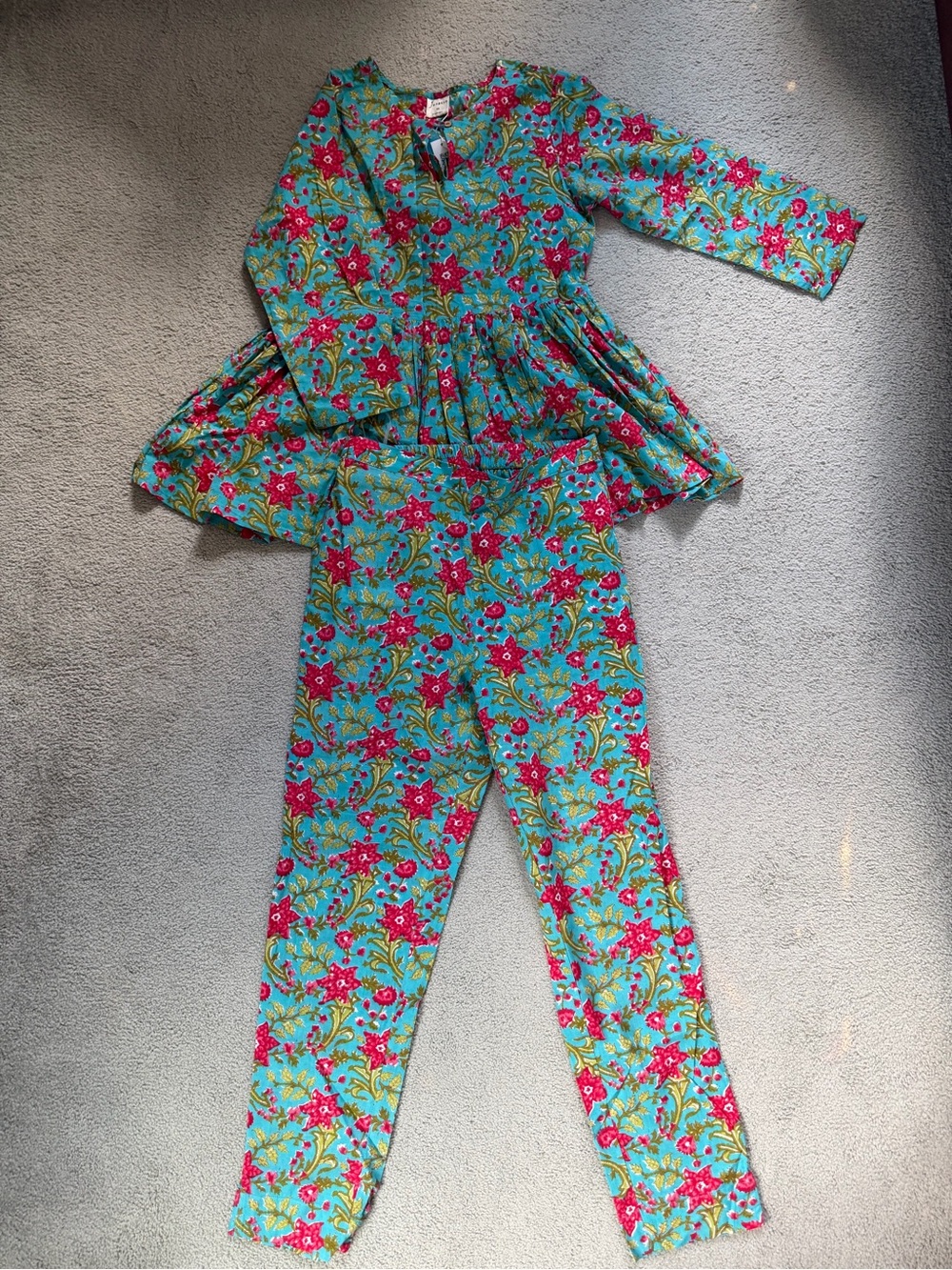 Indian Floral Two-Piece Set